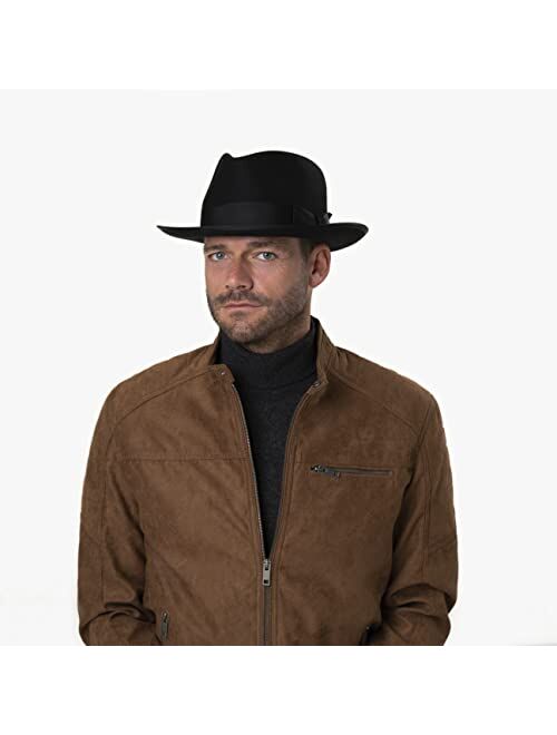 Stetson Riverson Fedora Fur Felt Hat Women/Men - Made in The EU