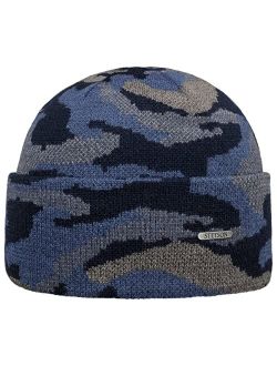 Camouflage Wool Beanie with Cuff Women/Men - Made in Italy