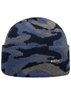 Camouflage Wool Beanie with Cuff Women/Men - Made in Italy