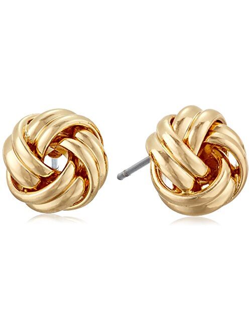 Anne Klein "Classics" Gold-Tone Knot Stud Earrings