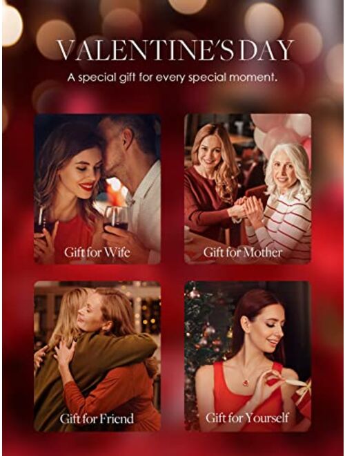 CDE Love Heart Stud Earrings for Women Rose Gold Plated Women's Earrings Embellished with Austrian Crystals Mother's Day Valentines Day Christmas Jewelry Gifts for Women 