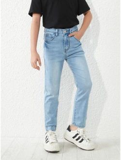 Boys Slant Pocket Skinny Jeans