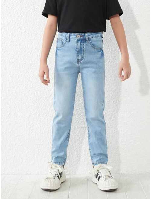 Shein Boys Slant Pocket Skinny Jeans