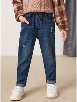 Toddler Boys Slant Pocket Ripped Jeans