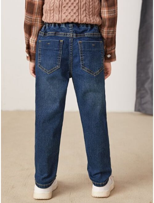 Shein Toddler Boys Slant Pocket Ripped Jeans
