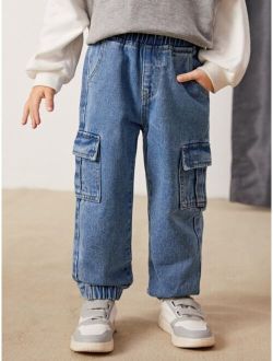 Toddler Boys Flap Pocket Jogger Jeans