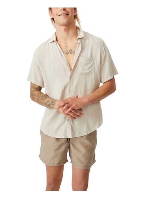 COTTON ON Men's Cuban Short Sleeve Shirt
