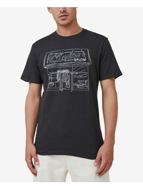 COTTON ON Men's Tbar Collab Music Crew Neck T-shirt