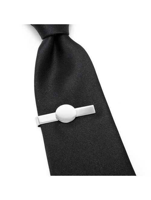 Cufflinks, Inc. Stainless Steel Round Infinity Engravable Tie Bar