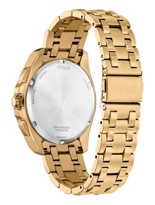 CITIZEN Eco-Drive Men's Chronograph Classic Gold-Tone Stainless Steel Bracelet Watch 41mm