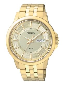 Quartz Mens Watch, Stainless Steel, Classic, Gold-Tone (Model: BF2013-56P)
