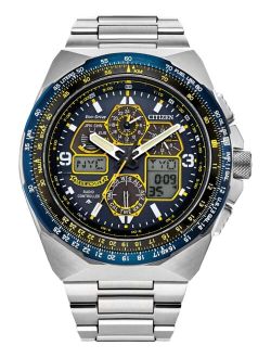 Eco-Drive Men's Chronograph Promaster Blue Angels Air Skyhawk Stainless Steel Bracelet Watch 46mm - Limited Edition