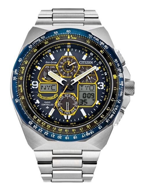 CITIZEN Eco-Drive Men's Chronograph Promaster Blue Angels Air Skyhawk Stainless Steel Bracelet Watch 46mm - Limited Edition