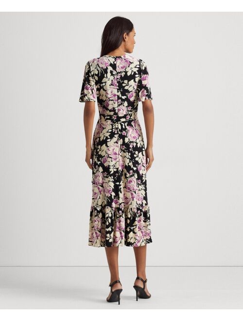 Polo Ralph Lauren Lauren Ralph Lauren Women's Floral Belted Jersey Dress