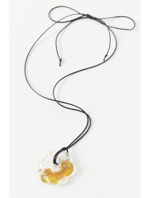 Urban Outfitters Glass Flower Corded Choker Necklace