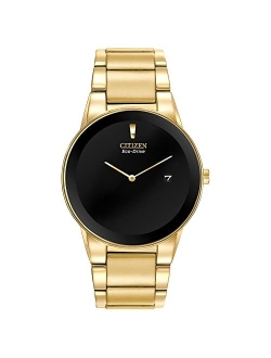 Men's Axiom Eco-Drive Gold-Tone Stainless Steel Bracelet Watch 40mm AU1062-56E