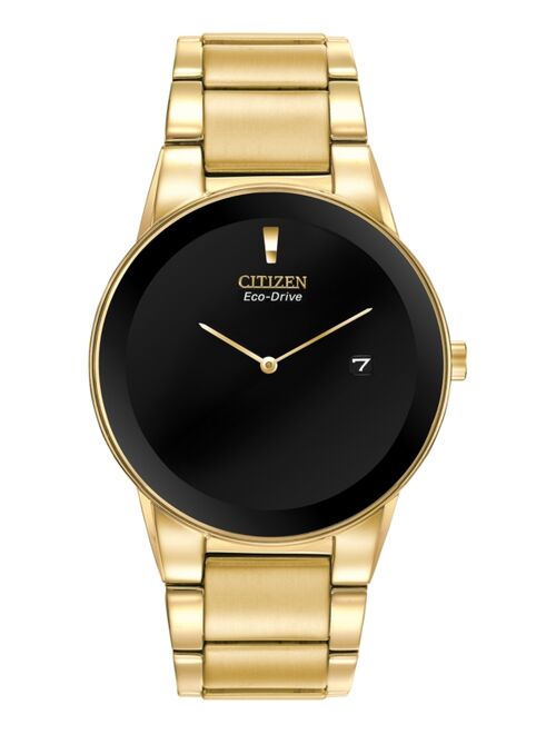 CITIZEN Men's Axiom Eco-Drive Gold-Tone Stainless Steel Bracelet Watch 40mm AU1062-56E