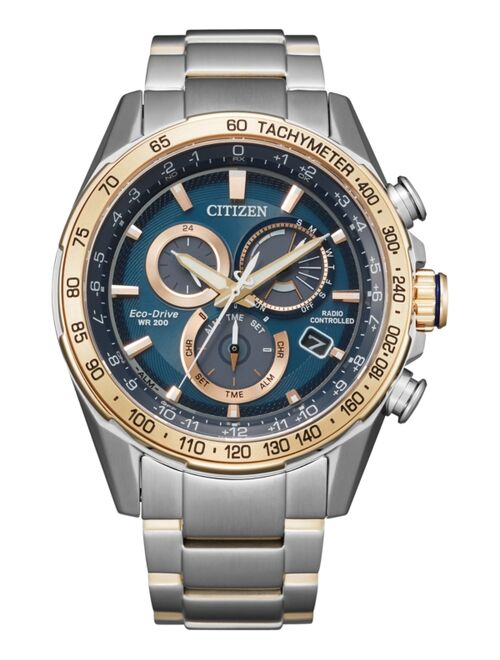 CITIZEN Eco-Drive Men's Chronograph PCAT Two-Tone Stainless Steel Bracelet Watch 43mm