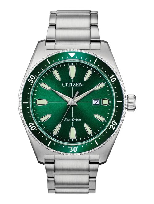 CITIZEN Eco-Drive Men's Brycen Stainless Steel Bracelet Watch 43mm