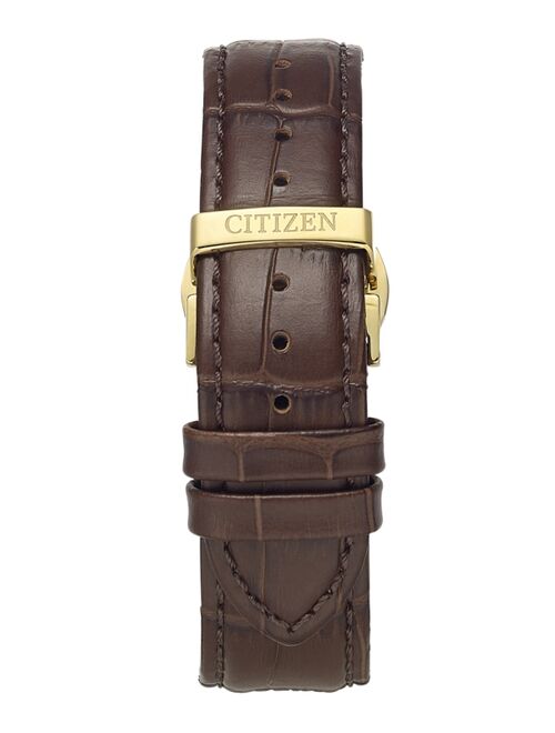 CITIZEN Eco-Drive Men's Corso Brown Leather Strap Watch 40mm