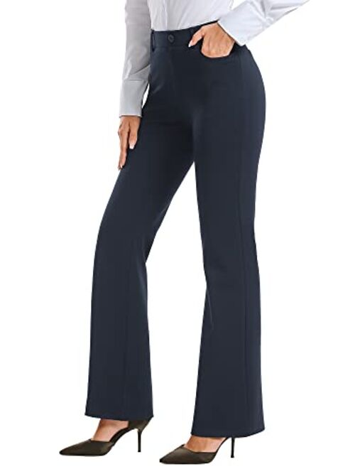 Stelle Women's Bootcut Dress Pants Business Casual 31" Stretchy Work Pants with Pockets Pull On Regular Slacks for Office
