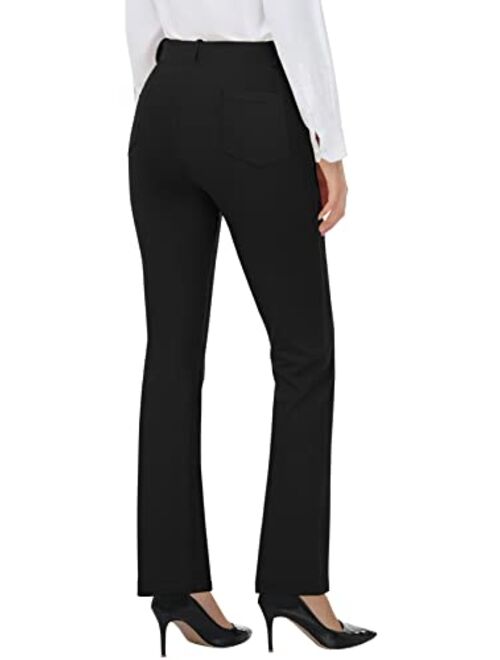 MIRITY Women Yoga Dress Pants Straight Leg Flared and Bootcut for The Office Work with Pockets