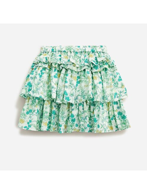 J.Crew Girls' ruffle skirt in floral