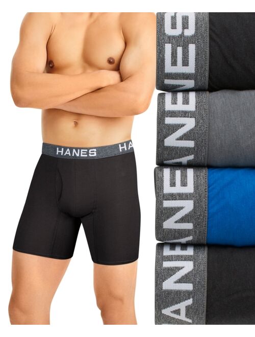 Hanes Men's Ultimate ComfortFlex Fit 4-Pk. Moisture-Wicking Stretch Boxer Briefs
