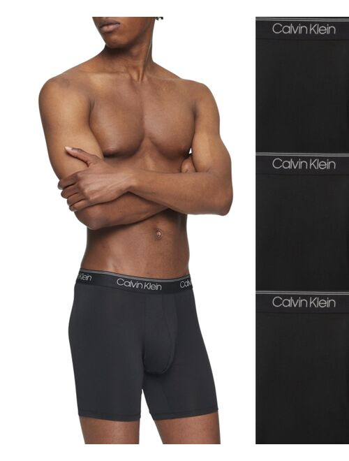 Calvin Klein Men's 3-Pk. Micro Stretch Long Boxer Briefs