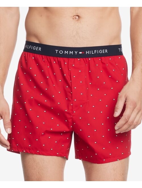 Tommy Hilfiger Men's Classics 3-Pk.Slim-Fit Printed Cotton Poplin Boxers