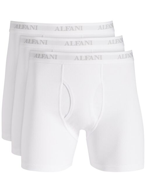 Alfani Men's Regular-Fit Solid Boxer Briefs, Pack of 4, Created for Macy's
