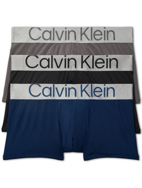 Calvin Klein Men's 3-Pk Steel Low Rise Trunks
