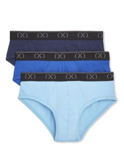2(x)ist Men's Cotton Stretch No Show Performance Ready Brief, Pack of 3