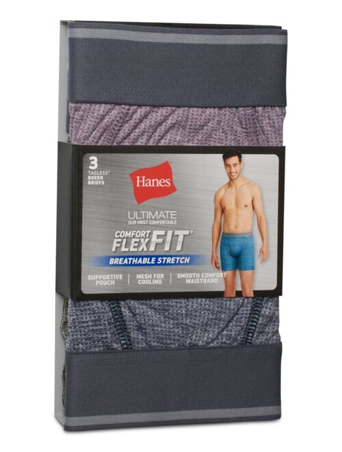 Hanes Men's Ultimate 3pk. ComfortFlex Stretch Boxer Briefs
