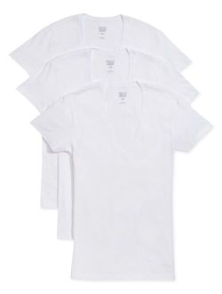 2(x)ist Men's Slim-Fit Deep V-Neck 3 Pack Undershirt