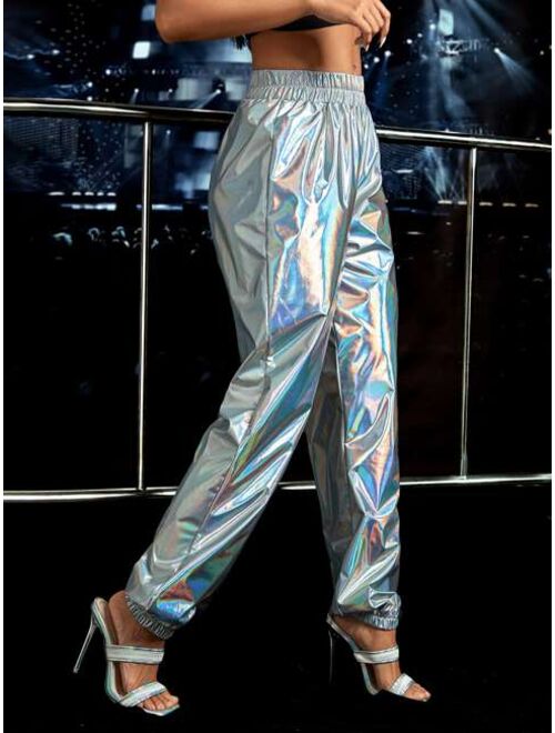 Shein Elastic Waist Tapered Pants