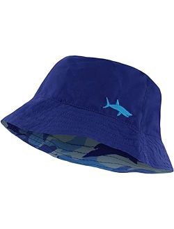 Addie & Tate Bucket Hat for Girls & Boys, Packable Double Sided Reversible Beach Sun Kids Bucket Hat - Ages 4-14