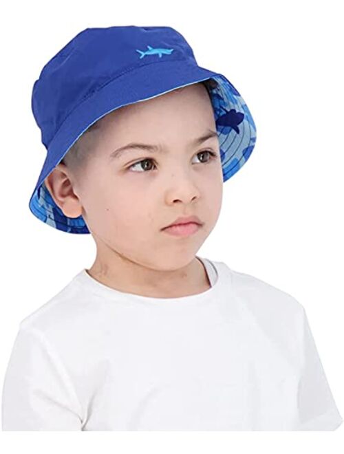 Addie & Tate Bucket Hat for Girls & Boys, Packable Double Sided Reversible Beach Sun Kids Bucket Hat - Ages 4-14