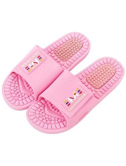 MOTTLED SKY Acupressure Massage Slippers Sandals Shoes Deep Tissue Foot Massager Relief Neuropathy Arthritis Plantar Fasciitis Pain Reflexology Therapy Shoes Xmas Gift fo