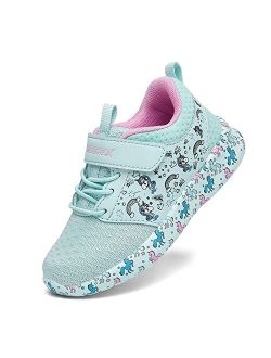 GEERX YUNI Unicorn Girls Shoes Non Slip Lightweight Breathable Comfortable Sport Walking Athletic Running Tennis Sneakers (Toddler/Little Kid)