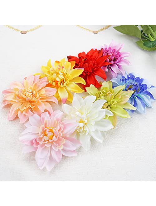 Cellelection 8 Pack Women Girls Flowers Hair Clips Hairpins Floral Brooches Pin Boho Hair Clips for Bridal Wedding Accessory Beach Party Wedding Event Decor