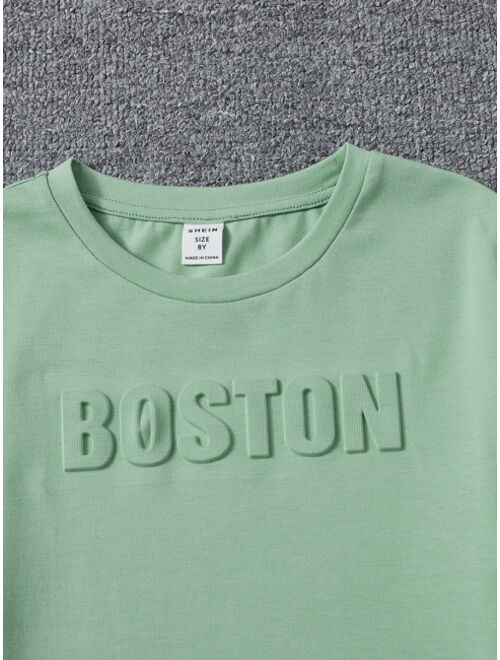SHEIN Boys Letter Graphic Tee