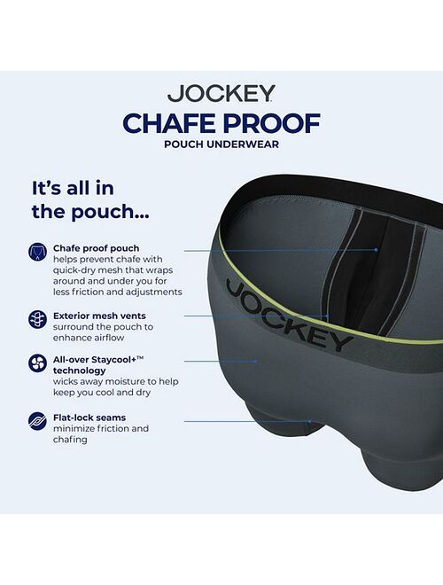 Men's Jockey 3-Pack Chafe Proof Pouch Microfiber 5" Boxer Briefs