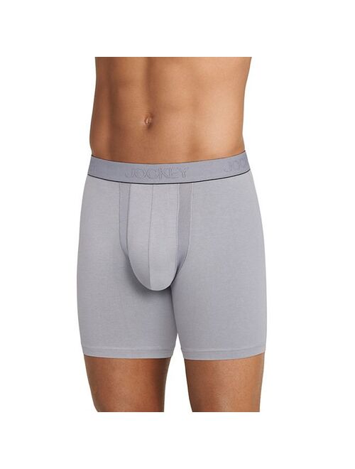 Mens Jockey 3-Pack Chafe Proof Pouch Cotton Stretch Boxer 5" Boxer Brief