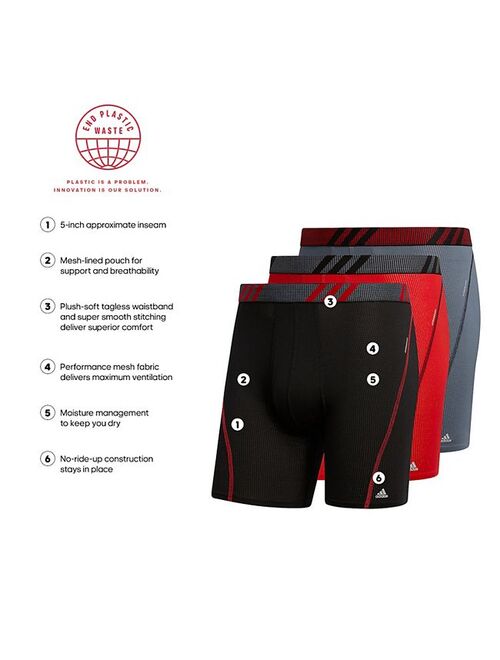 Men's adidas 3-pack Sport Performance Mesh Boxer Briefs