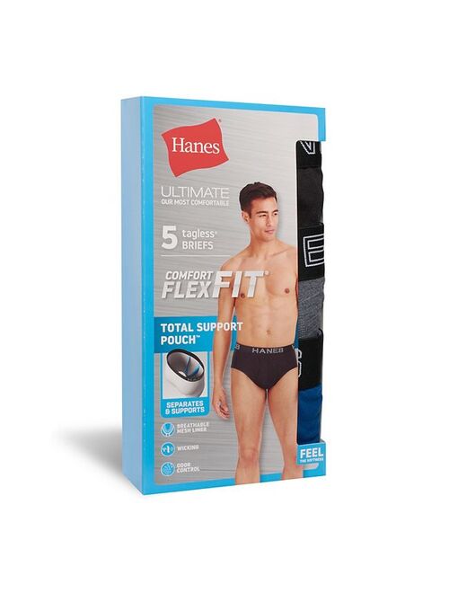 Men's Hanes Ultimate 5-Pack Comfort Flex Fit Total Support Pouch Briefs