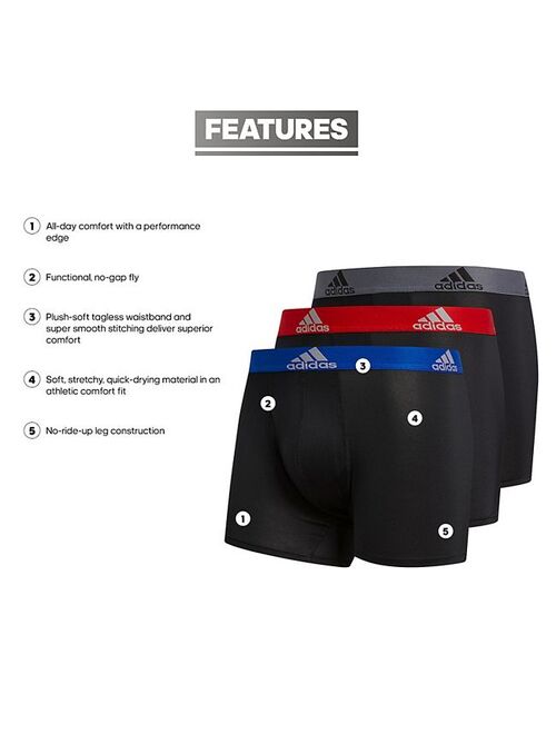 Men's adidas 3-pack Performance Trunks