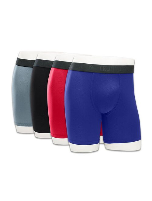 Men's Fruit of the Loom Breathable Micro-Mesh 4-pack Assorted Boxer Briefs