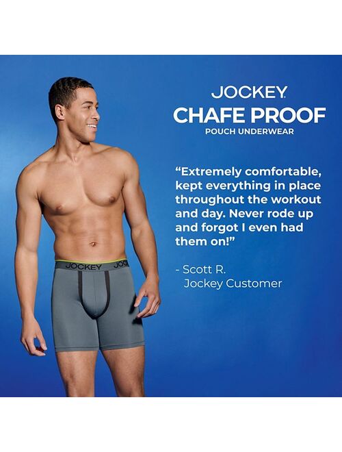 Men's Jockey 3-Pack Chafe-Proof Pouch Microfiber 8.5" Long Leg Boxer Briefs