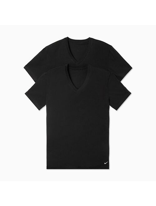 Men's Nike Dri-FIT Essential Cotton Stretch 2-Pack V-neck Undershirts